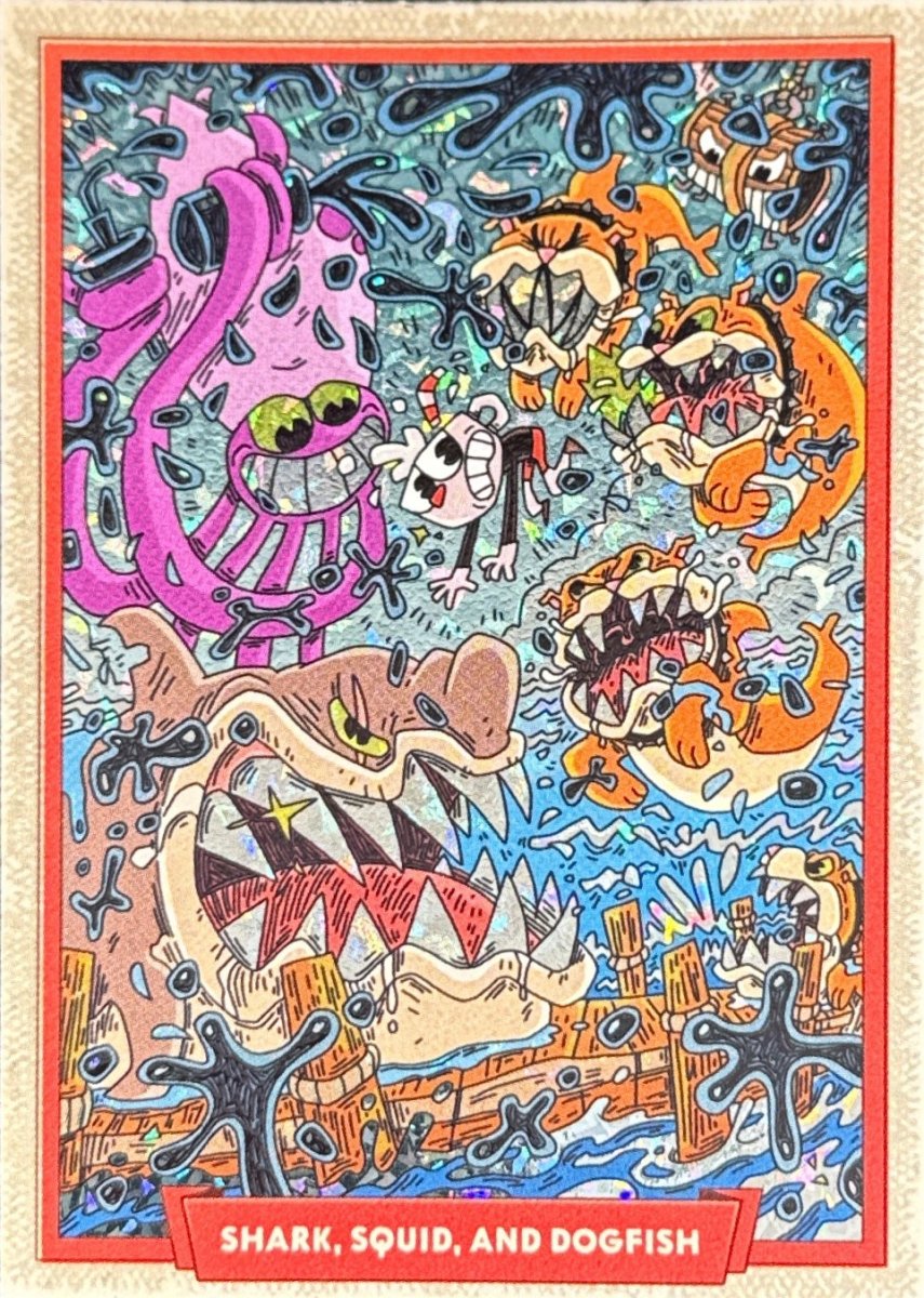 045 - Shark, Squid, and Dogfish - Cuphead out of the cards by Dario Moccia | BraccoTCG