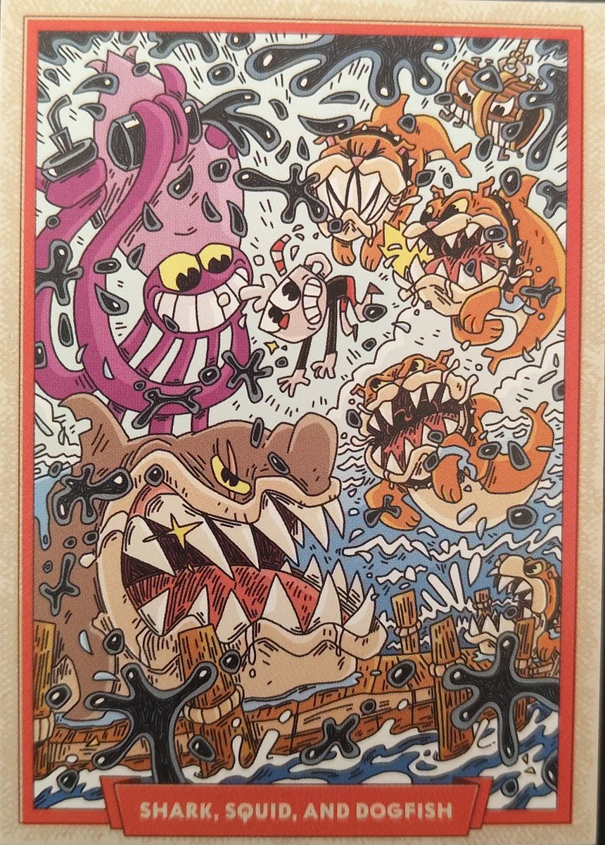 045 - Shark, Squid, and Dogfish - Cuphead out of the cards by Dario Moccia | BraccoTCG