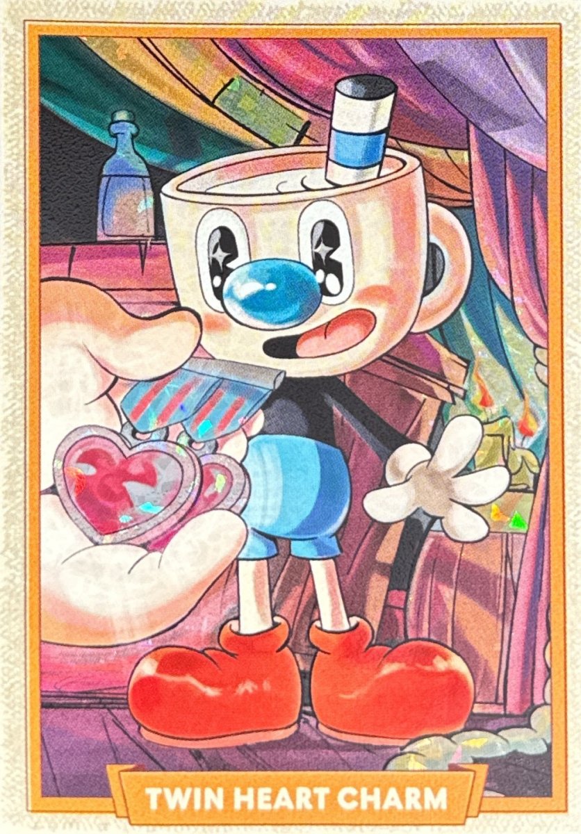 125 - Twin Heart Charm - Cuphead out of the cards by Dario Moccia | BraccoTCG