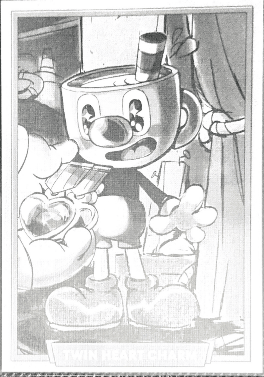 125 - Twin Heart Charm - Cuphead out of the cards by Dario Moccia | BraccoTCG