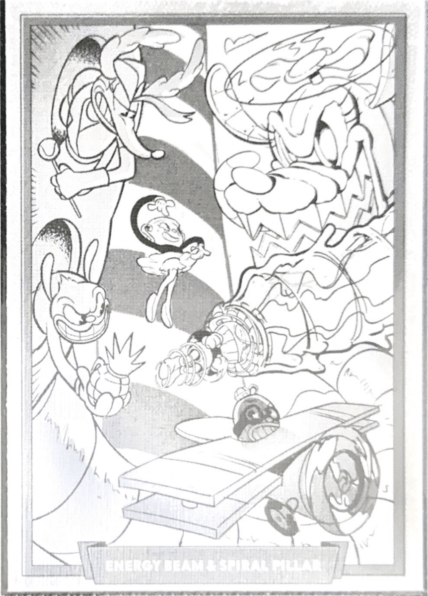 133 - Energy Beam & Spiral Pillar - Cuphead out of the cards by Dario Moccia | BraccoTCG